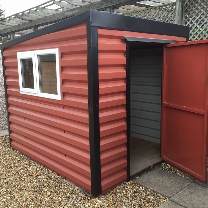 8' x 7' Pent Shed Terracotta